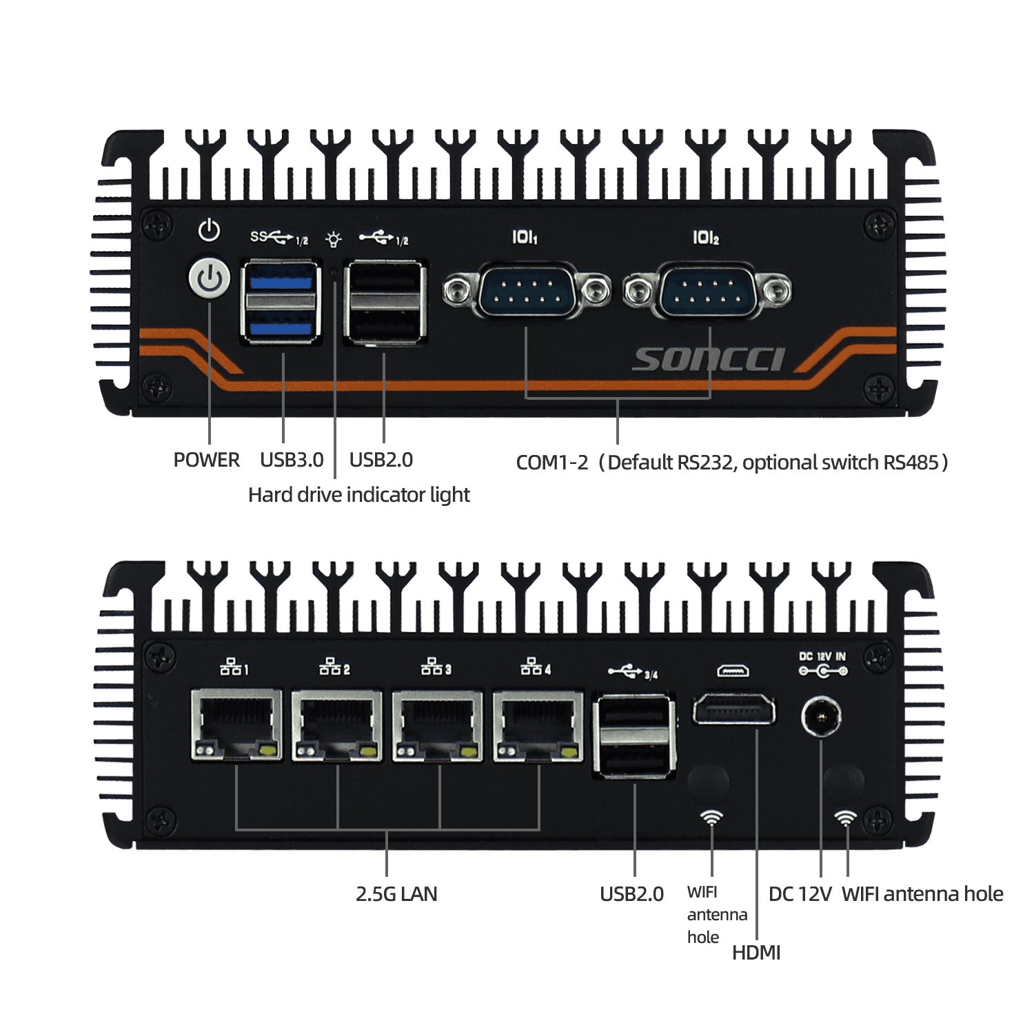 2.5G四网口软路由迷你工控机 SCI-S4060 - 图片 9