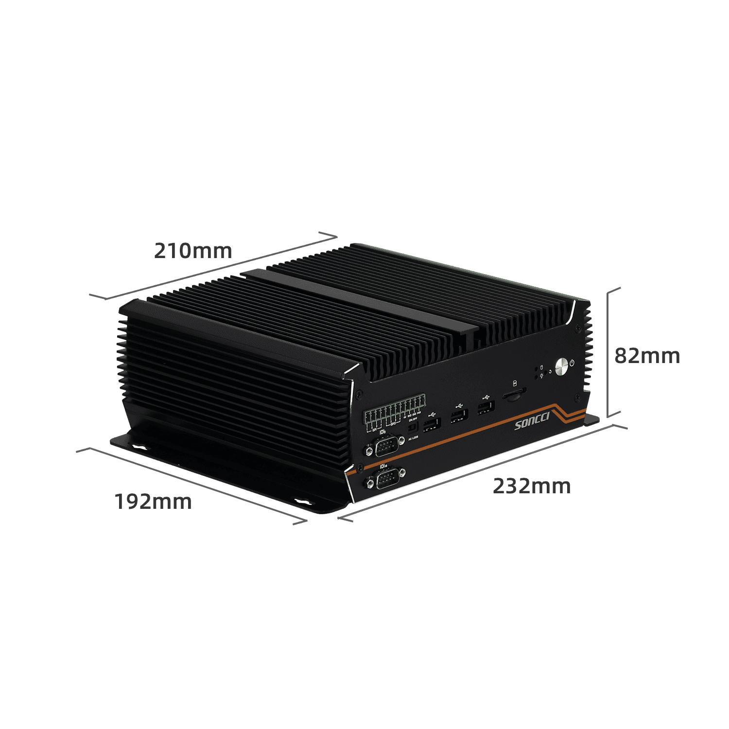 10串口GPIO宽压三显示嵌入式工控机 SCI-S5010C10 - 图片 8