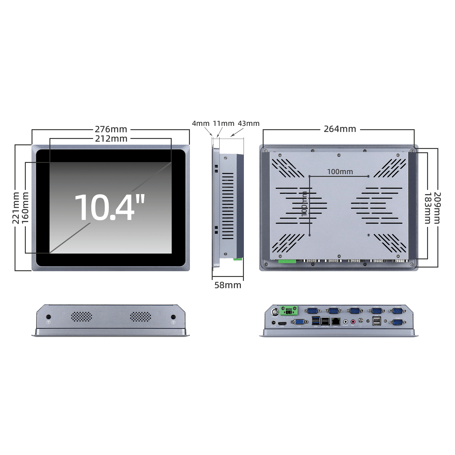 10.4寸电容触摸屏工业平板电脑 SCP-D104SR - 图片 8